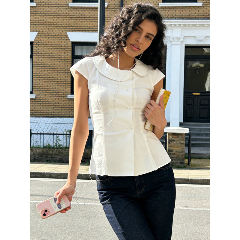 Damen Blusenshirt mit elegantem Kragen und tailliertem Schnitt R&B