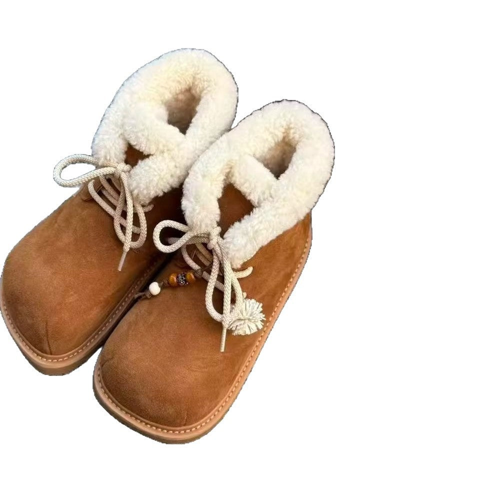 Damen Kuschelige Winterboots mit weichem Kunstfellkragen R&B