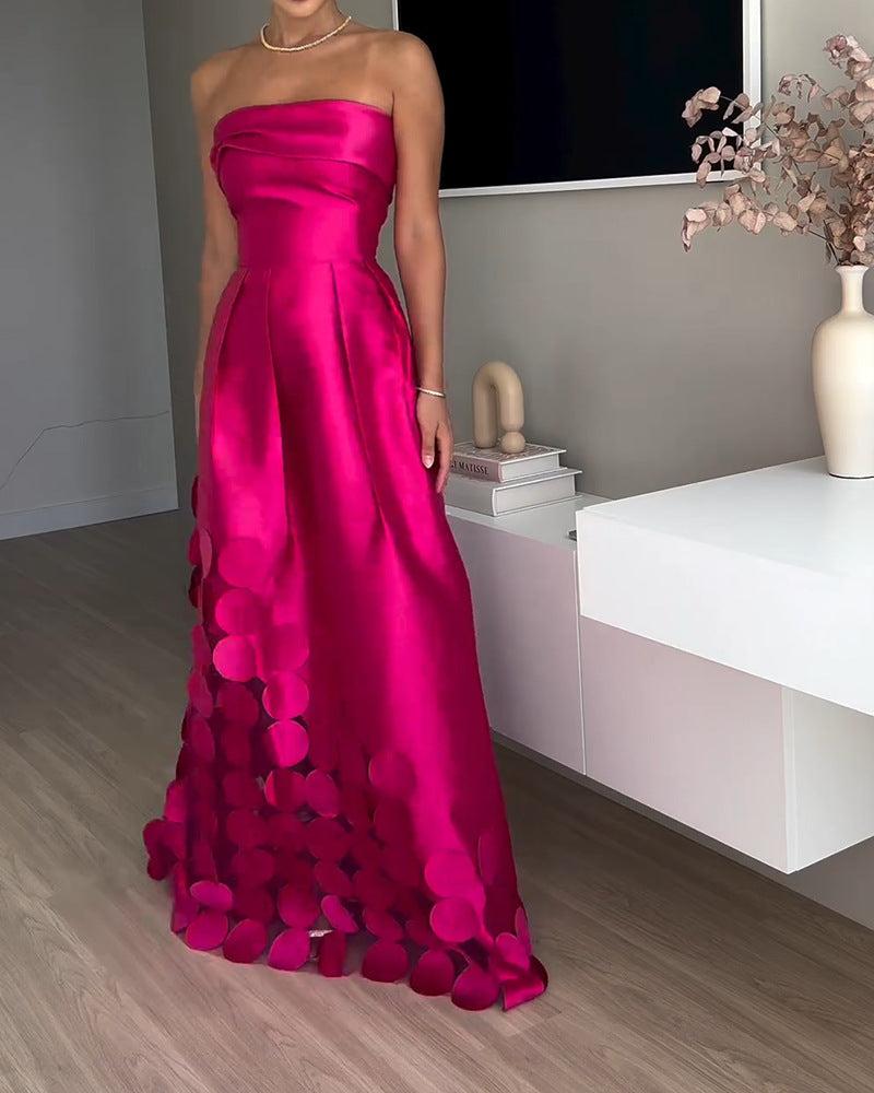 Damen Abendkleid mit Aufregendem Schichten Design und Raffinierten Details R&B