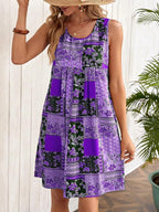 Damen Sommerkleid mit floralem Patchwork-Design R&B