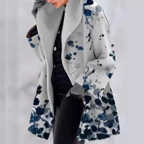 Damen modischer Karomantel mit oversized Schnitt und luxuriöser Textur