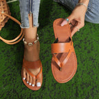 Damen Offene Freizeit-Sandalen mit geflochtenem Riemendesign R&B