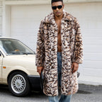 Herren Modischer Kunstfellmantel mit aufregendem Tierdesign R&B