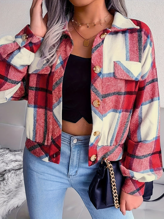 Damen karierte Hemdjacke R&B
