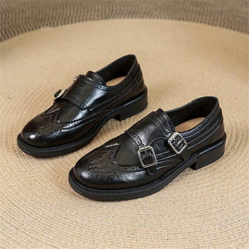 Damen elegante Slipper mit dekorativem Schnallen-Design R&B