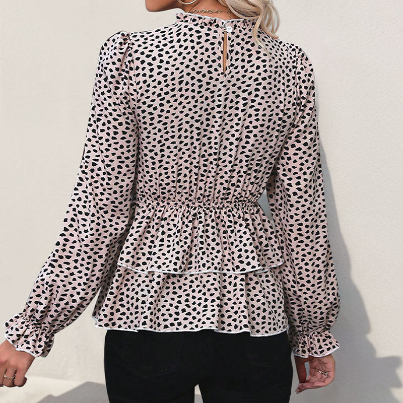 Damen Bluse mit Rüschendetails und eleganter Smocking-Partie R&B