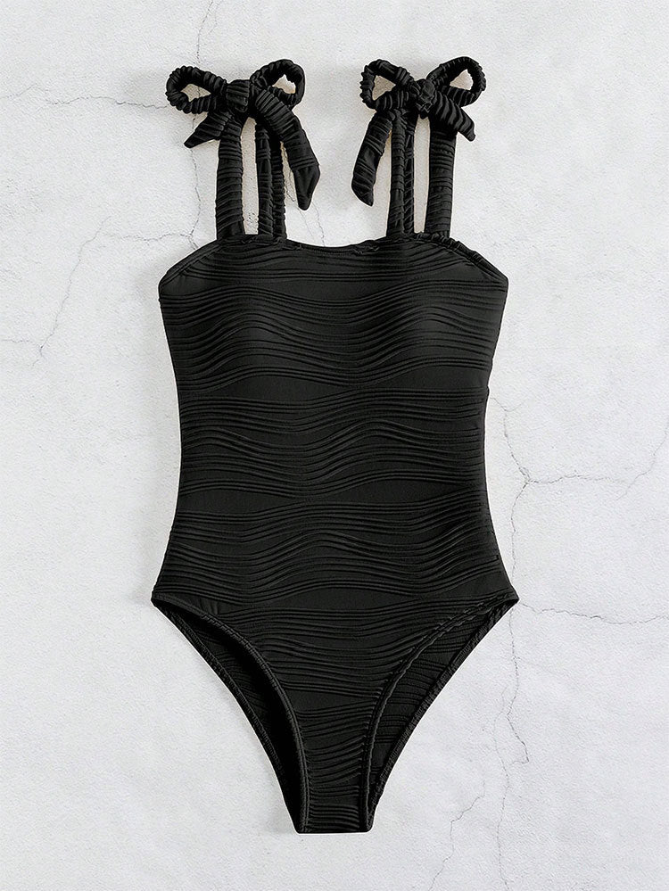 Damen Einteiler Badeanzug mit eleganter Raffung R&B