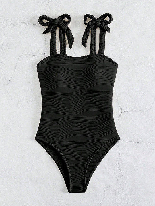 Damen Einteiler Badeanzug mit eleganter Raffung R&B