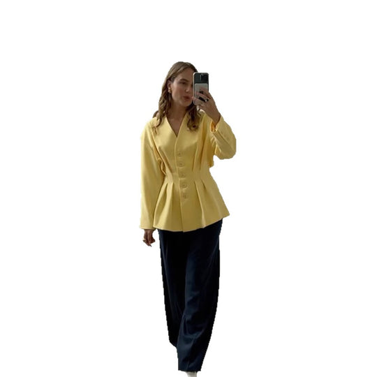 Damen Blazer mit tailliertem Schnitt und eleganten Knopfdetails R&B