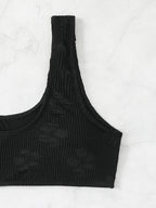 Damen Bikini-Set mit strukturiertem Oberteil und hoch geschnittenem Slip R&B