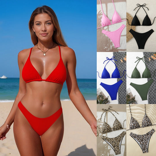Damen Triangel-Bikini mit hohem Beinausschnitt R&B