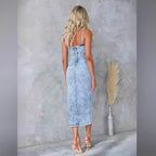 Damen Denim-Cocktailkleid mit Schnittdetails R&B