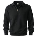 Herren eleganter Strickpullover mit Reißverschluss R&B