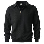 Herren eleganter Strickpullover mit Reißverschluss R&B