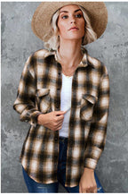 Damen Gestreifte Flanell-Bluse mit zwei Brusttaschen R&B