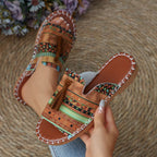 Damen Sommerschuhe mit buntem Ethno-Design und bequemer Fußbettung R&B