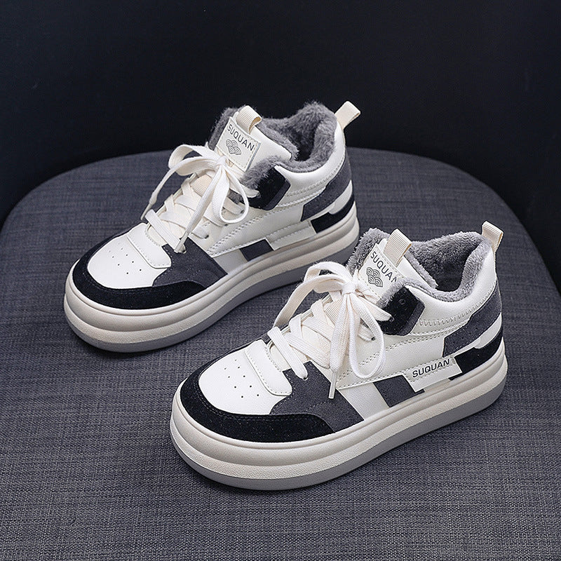Damen modische Chunky Sneakers mit kuscheligem Innenfutter und strapazierfähigem Obermaterial R&B