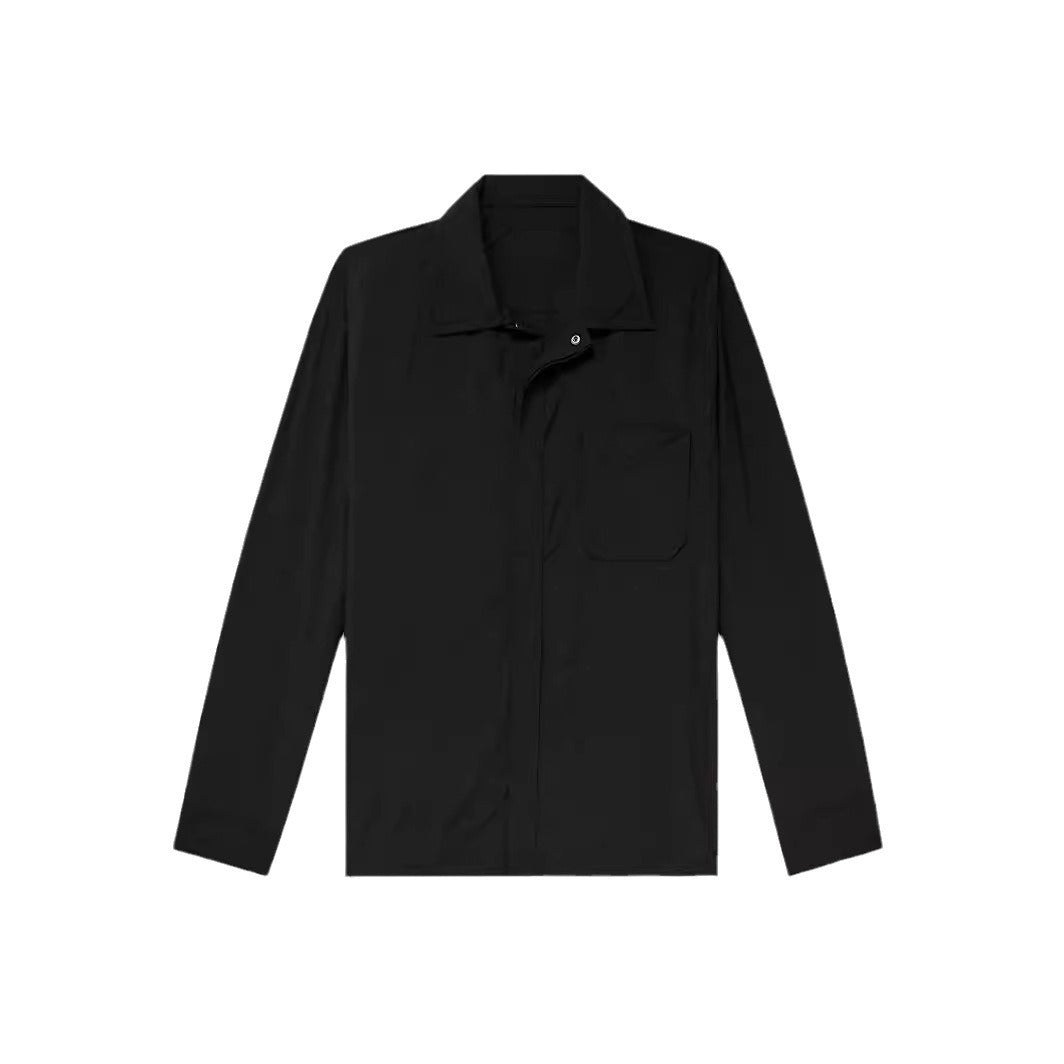 Herren vielseitige Hemdbluse mit aufgesetzter Brusttasche und schickem Kragen R&B