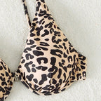 Damen Triangel-Bikini mit sexy Leopardenmuster