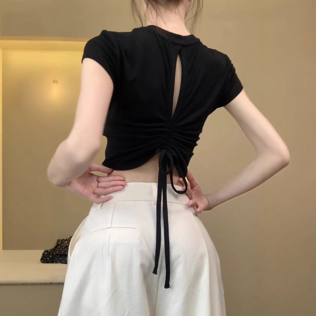 Damen Crop-Top mit figurbetontem Schnitt und elastischem Material