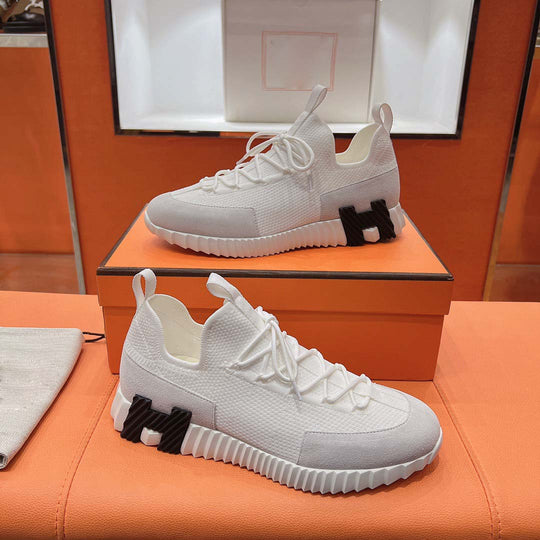 Damen Sportliche Sneakers mit elastischer Strickoberfläche und rutschfester Sohle R&B