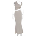 Damen Elegantes Wickelkleid mit asymmetrischem Schnitt und figurbetontem Design R&B