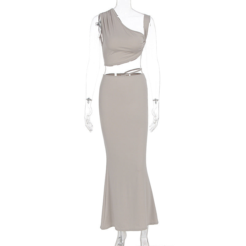 Damen Elegantes Wickelkleid mit asymmetrischem Schnitt und figurbetontem Design R&B