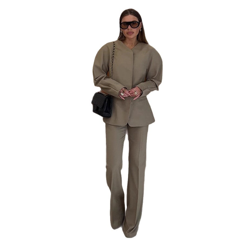 Damen elegante Oversized Blazerjacke R&B