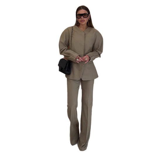 Damen elegante Oversized Blazerjacke R&B