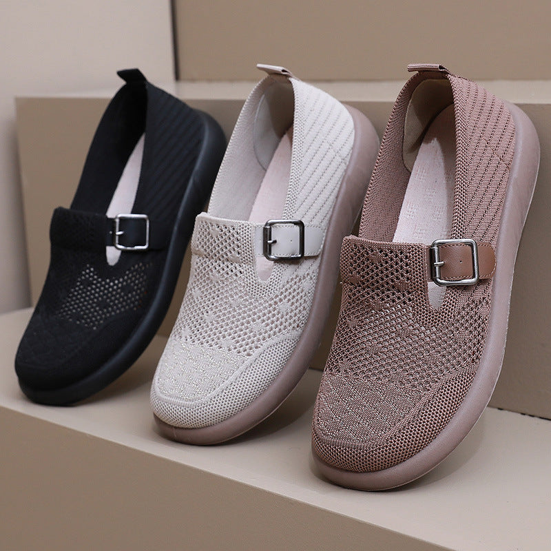 Damen Atmungsaktive Slip-On Schuhe mit verstellbarem Riemen R&B