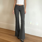 Damen Flared Jeans mit modischem Streifenmuster und hohem Bund R&B