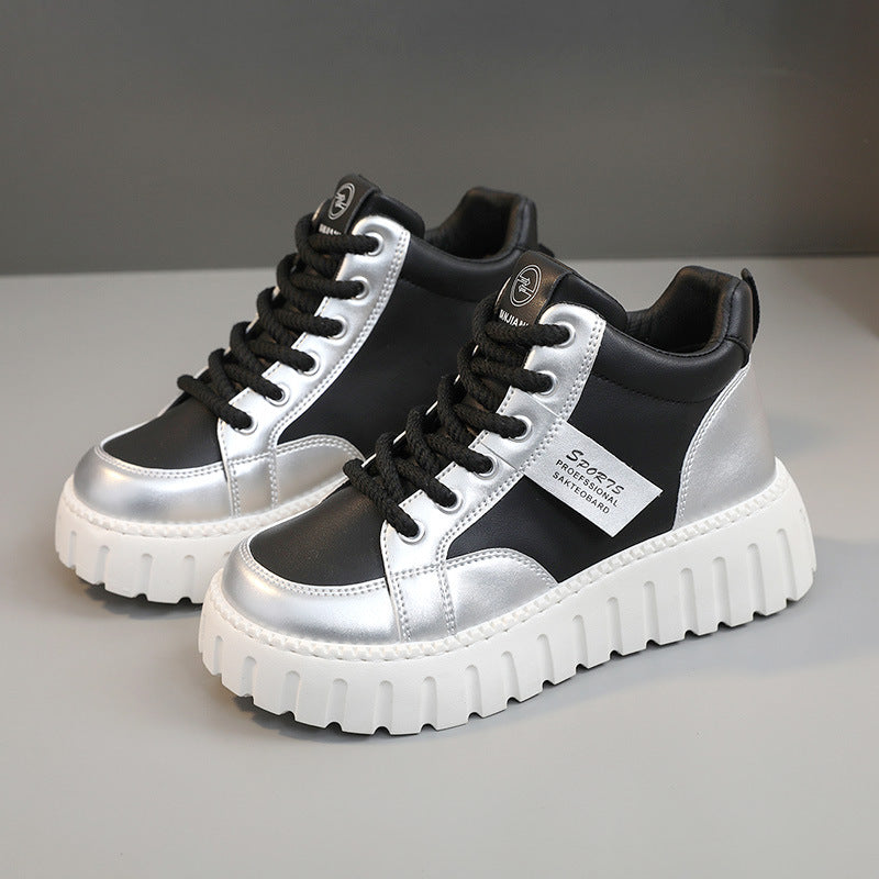 Damen Modische High-Top Sneakers mit sportlichem Design und robustem Sohlenprofil R&B