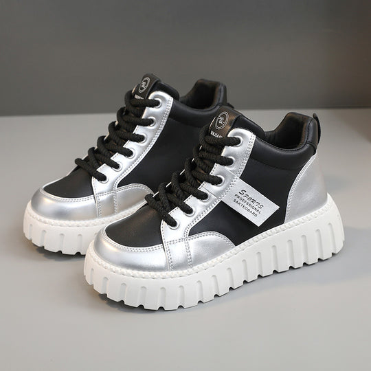 Damen Modische High-Top Sneakers mit sportlichem Design und robustem Sohlenprofil R&B