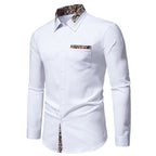 Herren Langarmhemd mit eleganten Paisley-Mustern R&B
