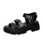 Damen Komfortable Plateau-Sandalen mit verstellbarem Riemen und rutschfester Sohle