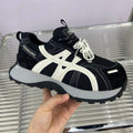 Damen Sportliche Plateau-Sneaker mit atmungsaktiver Mesh-Oberfläche und dämpfender Sohle R&B
