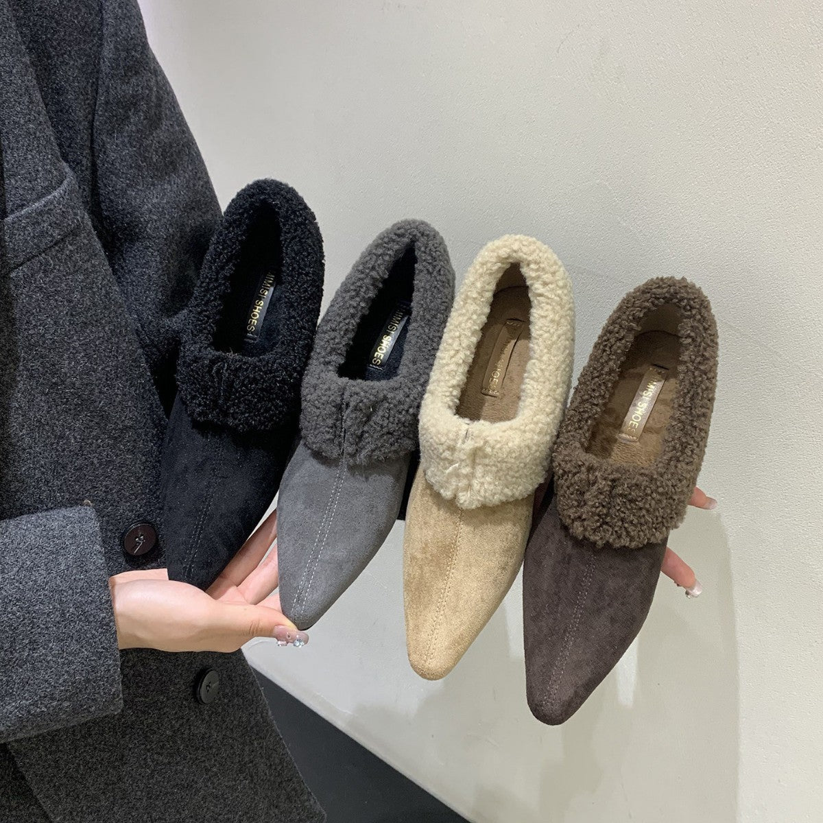 Damen Stiefeletten mit kuscheligem Kunstfellkragen und eleganter Form R&B