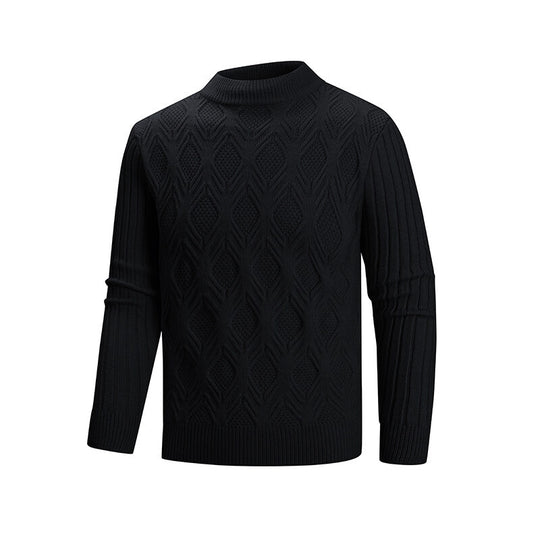 Herren Rollkragenpullover mit strukturierter Strickoberfläche R&B