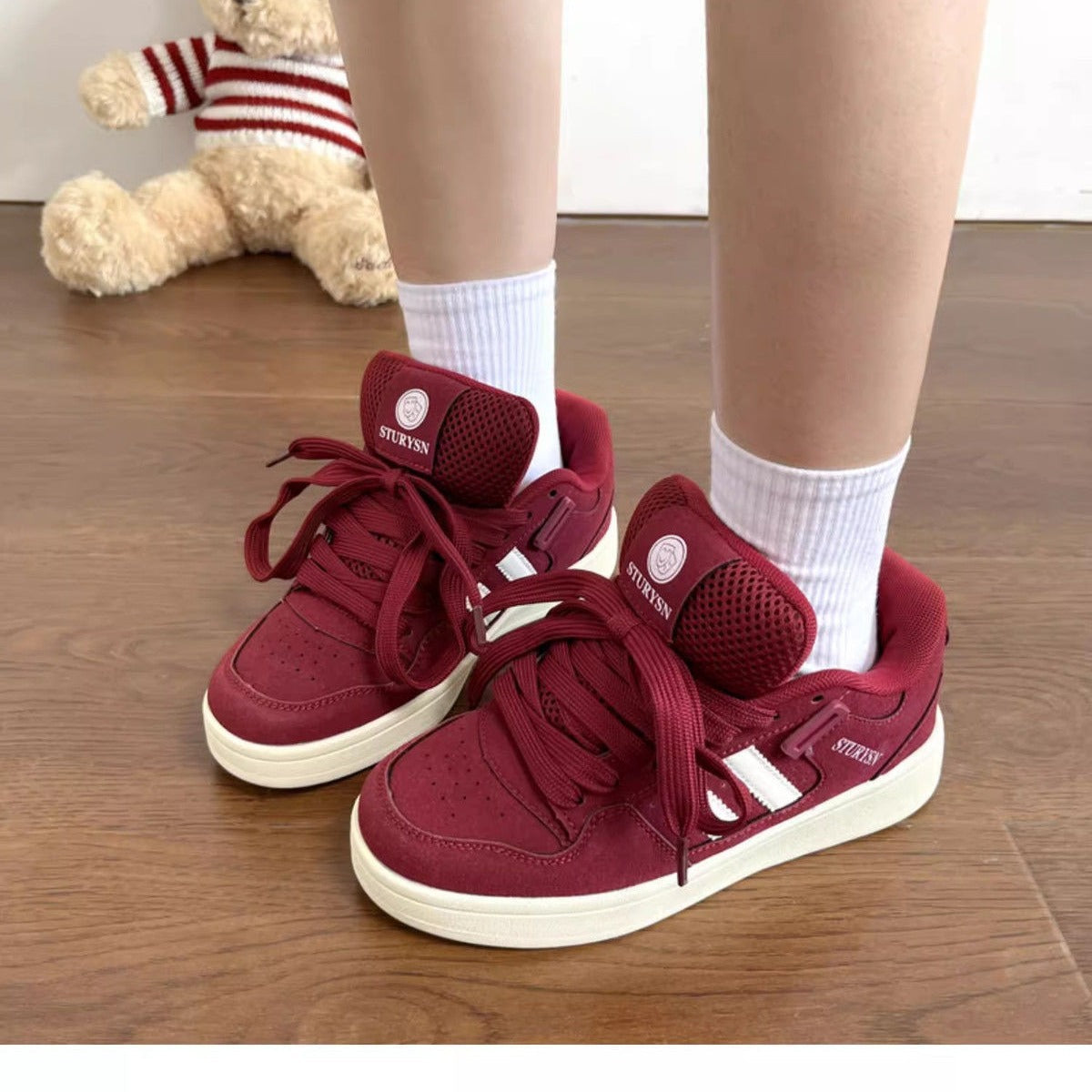 Damen Sportliche Sneakers mit rutschfester Sohle und atmungsaktivem Obermaterial