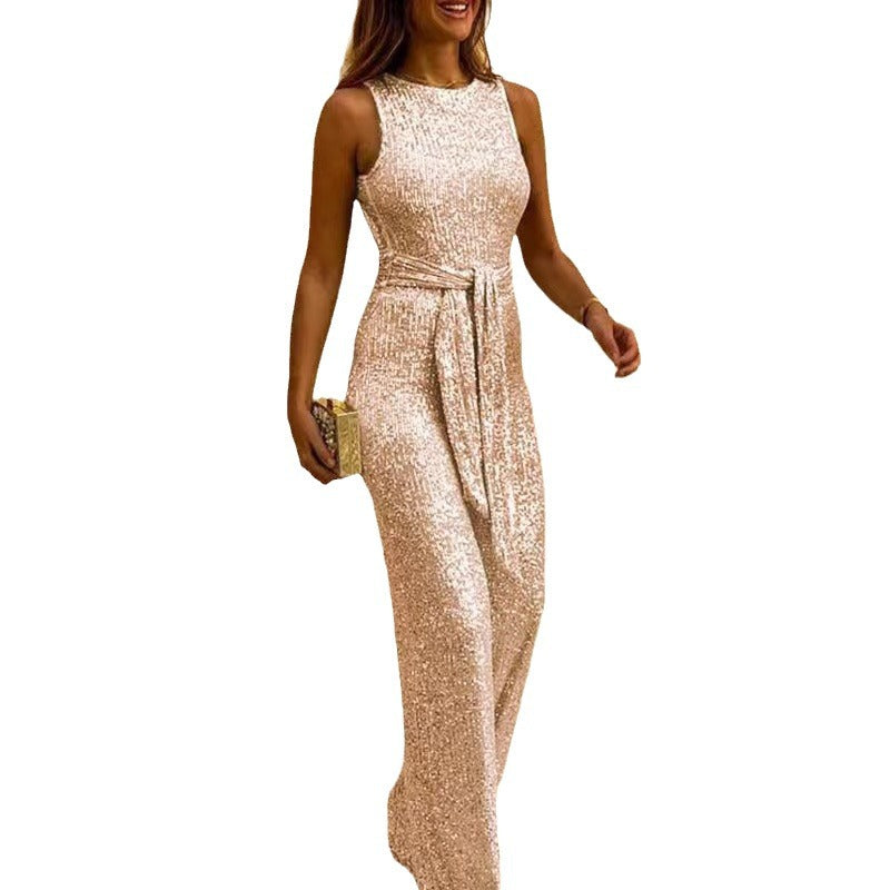 Damen Glitzerndes Abendkleid mit offenem Rücken und raffinierten Details R&B