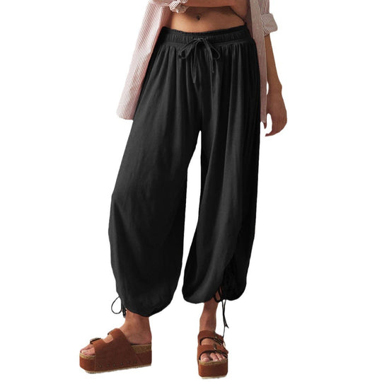 Damen Bequeme Haremshose mit raffinierten Rüschendetails R&B