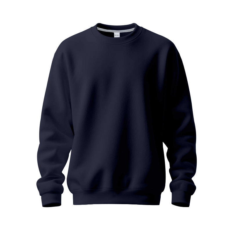 Herren nan Oversize-Rundhals-Sweatshirt aus weichem Baumwollfleece mit gerippten Bündchen R&B