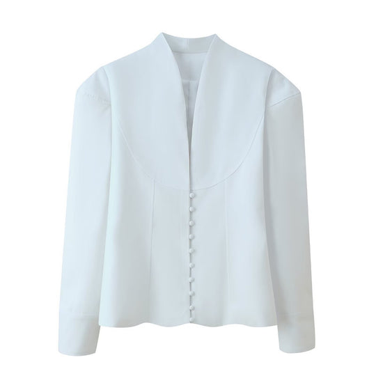 Damen Blazerjacke mit klassischem Kragen und eleganten Knopfdetails R&B