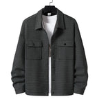 Herren nan gesteppte Overshirtjacke mit quadratischer Steppstruktur und aufgesetzten Brusttaschen R&B
