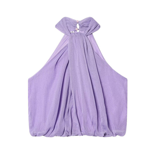 Damen Haltertop mit eleganter Drapierung und hochwertigen Stoffen R&B