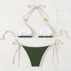 Damen Triangel-Bikini mit dekorativen Ringdetails R&B