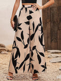 Damen Hochtaillierte Sommerhose mit floralem Druck R&B
