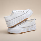 Damen Sportliche Plateausneaker mit atmungsaktivem Mesh-Obermaterial und rutschfester Sohle R&B