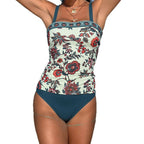 Damen Tankini-Set mit floralem Design und verstellbaren Trägern R&B