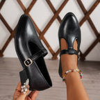 Damen Elegante Ballerinas mit verstellbarem Riemen R&B
